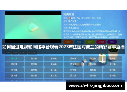 如何通过电视和网络平台观看2023年法国对波兰的精彩赛事直播